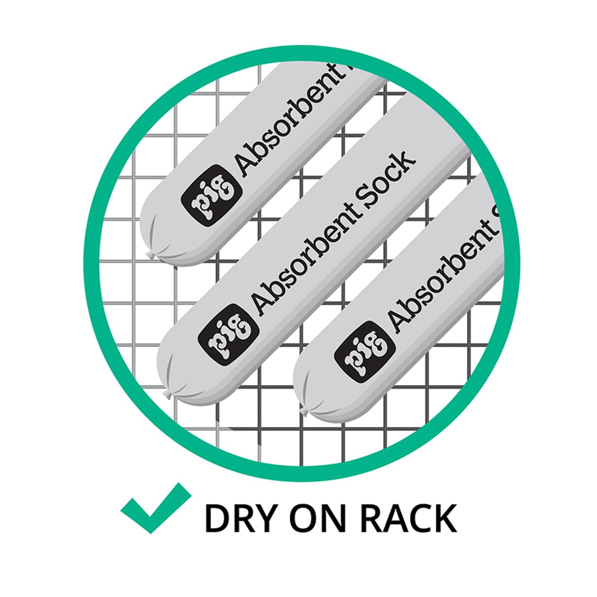 PIG Mildew-Resistant Absorbent Sock | Water Absorbing Snake | 3" W x 4' L | Absorbs up to 1 gal per Sock | 12 Count | PIG105-YW