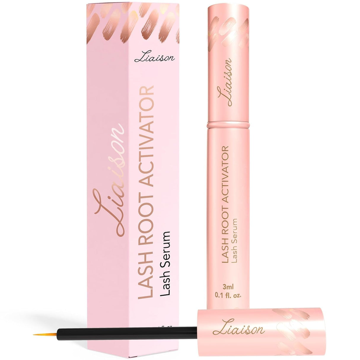 Liaison Lash Growth Serum for Women | Eyelash Growth Serum to Grow Longer, Thicker, Healthier Lashes | Lash Root Activator with Peptides & Biotin| Natural Long Lasting Eye Lashes (3ml)