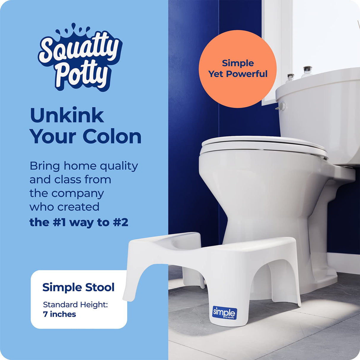 Squatty Potty Simple Curve Toilet Stool.
