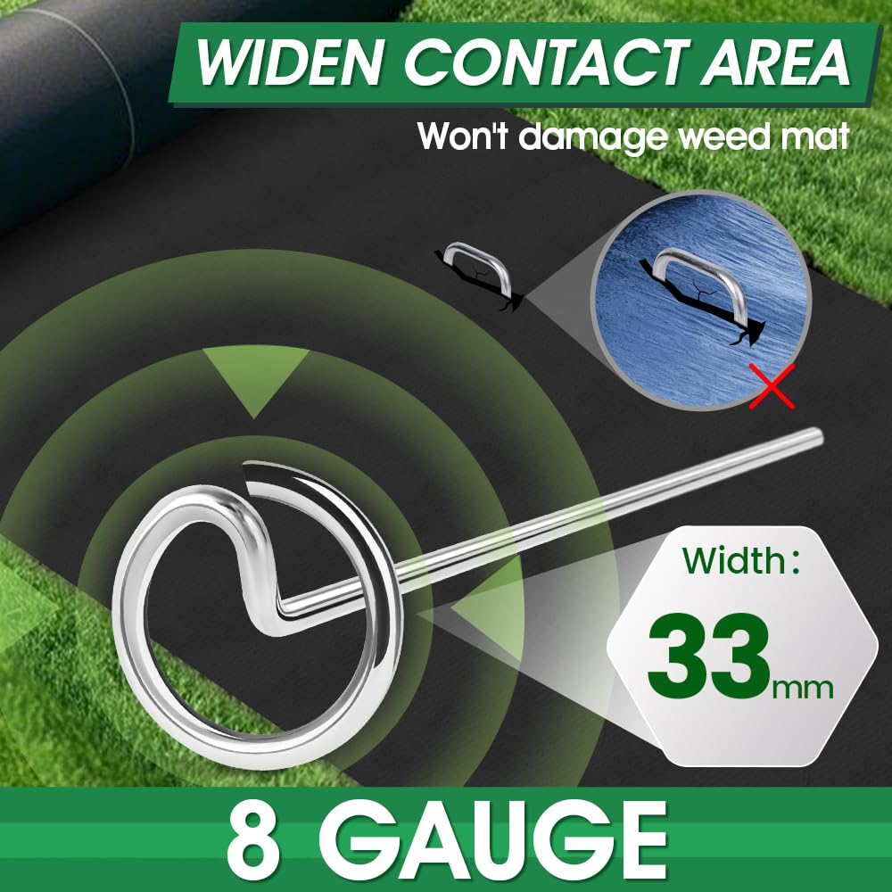 6 Inch Landscape Staples, Weed Barrier Fabric Stakes, Garden Pins (200pcs)