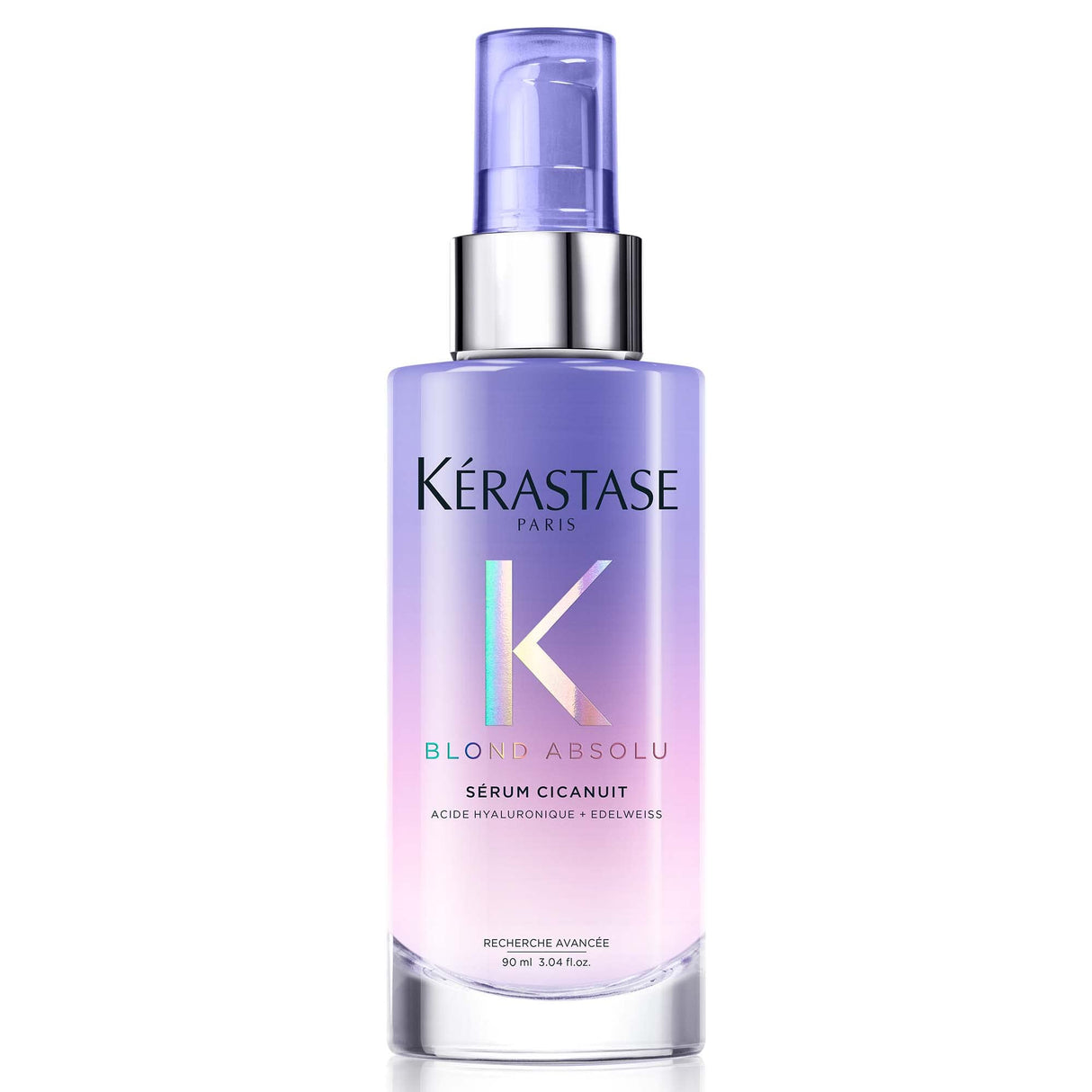 KÉRASTASE Blond Absolute Cicanuit Conditioning Hair Serum for Damaged, Bleached, or Highlighted Hair, Leave-In Overnight Treatment Serum with Hyaluronic Acid & Edelweiss Flower, 3.04 Fl Oz