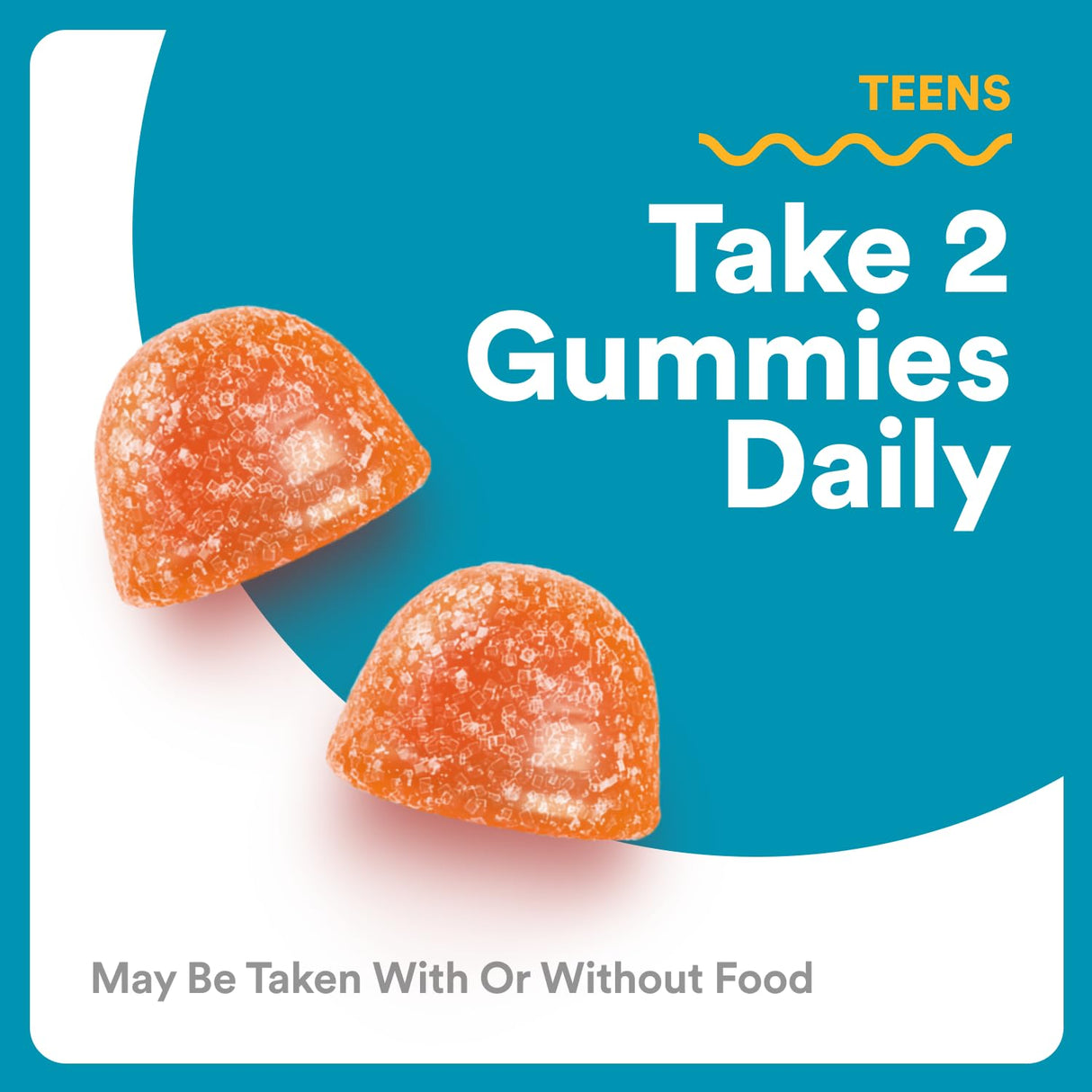 SmartyPants Teen Guy Multivitamin Gummies - Improved Formula: Omega 3 (DHA/EPA), Vitamin D3, C, Vitamin B12, B6, A, K & Zinc, Folate, Gluten Free, Fruit Flavor, 60 Count (30 Day Supply)