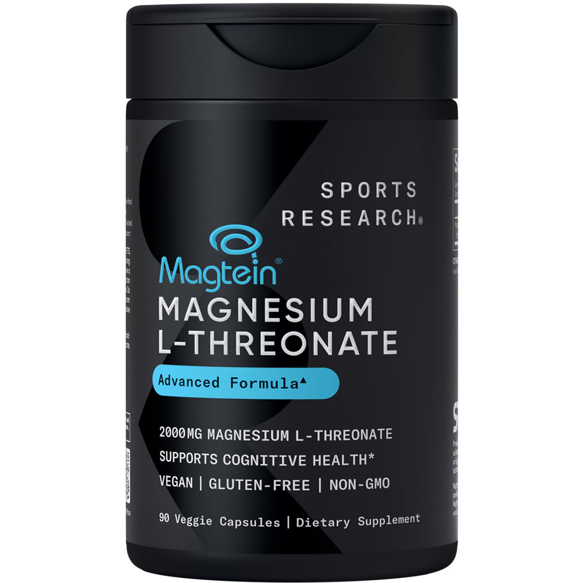 Sports Research® Magnesium L-Threonate 2000mg w/Magtein®, 90 Count