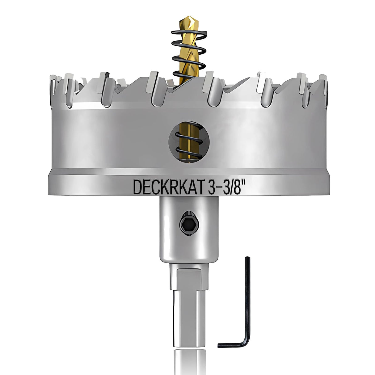 3-3/8" TCT Hole Saw for Hard Metal, Heavy Duty 85mm Tungsten Carbide Tipped Hole Cutter with Spring-Loaded Pilot Drill Bit for Stainless Steel, Metal, Iron, and Plastic.