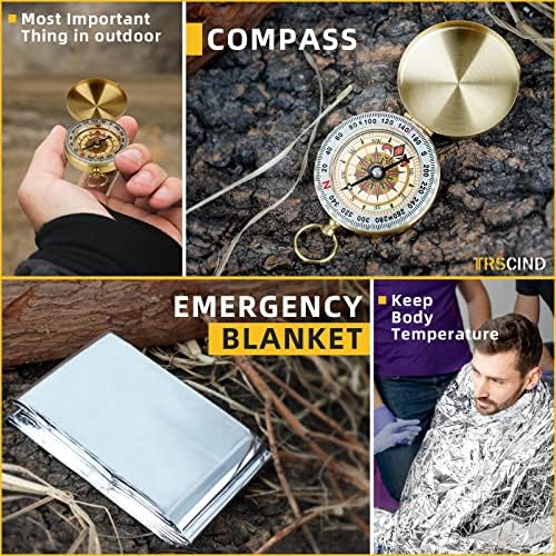 Gifts for Men Dad Husband - Fathers Day Anniversary Birthday Gifts Idea for Him Boyfriend Man - Survival Kit 14 in 1, Survival Gear and Equipment, Fishing Hunting Camping Accessories, Cool Gadgets
