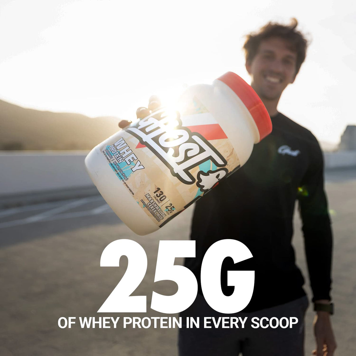 GHOST Whey Protein Powder, Marshmallow Cereal Milk - 2LB Tub, 25G of Protein - Flavored Isolate, Concentrate & Hydrolyzed Whey Protein Blend - Post Workout Shakes - Soy & Gluten Free