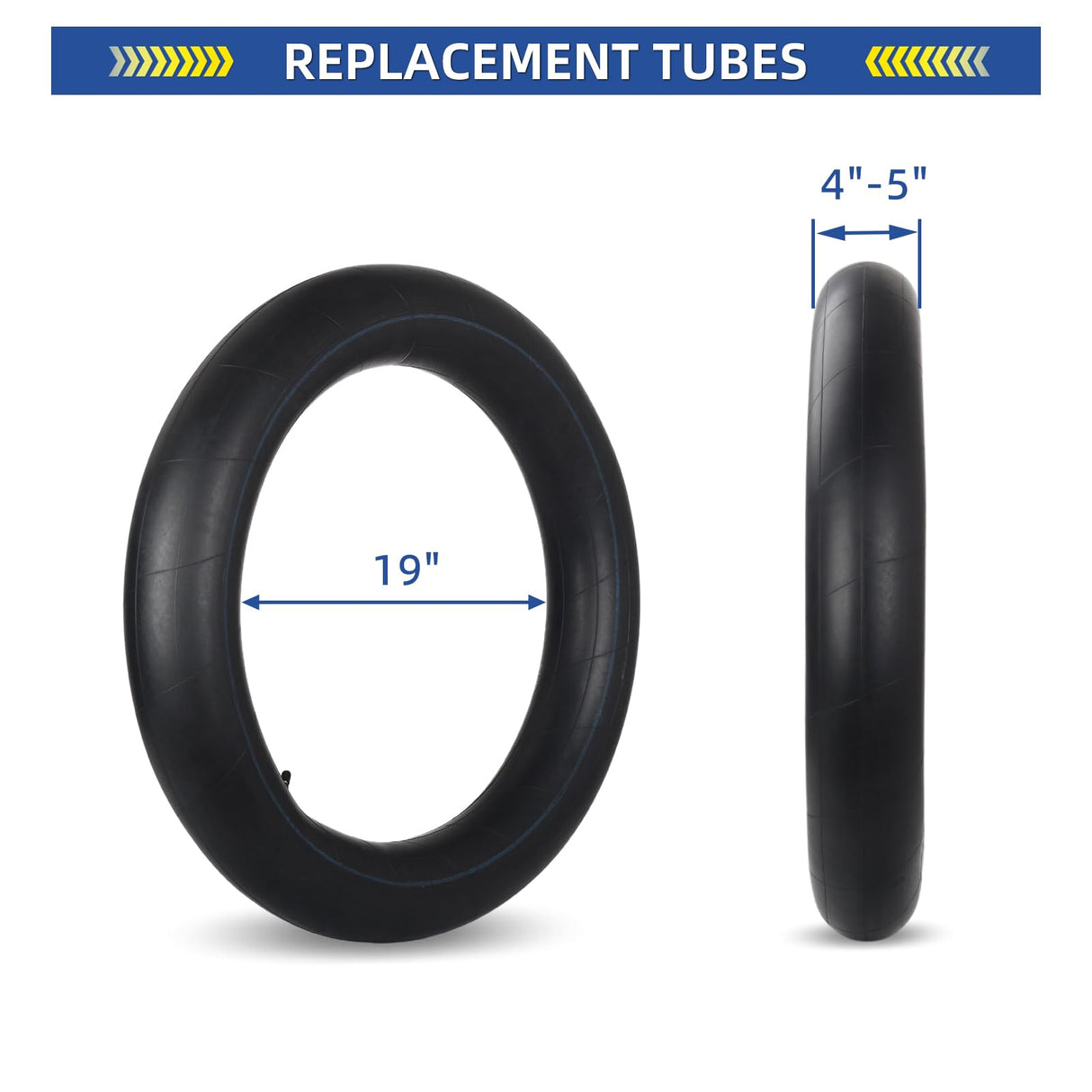 GICOOL 4.00-19 5.00-19 Butyl Inner Tubes, TR15 Valve Stem, 2 Pack