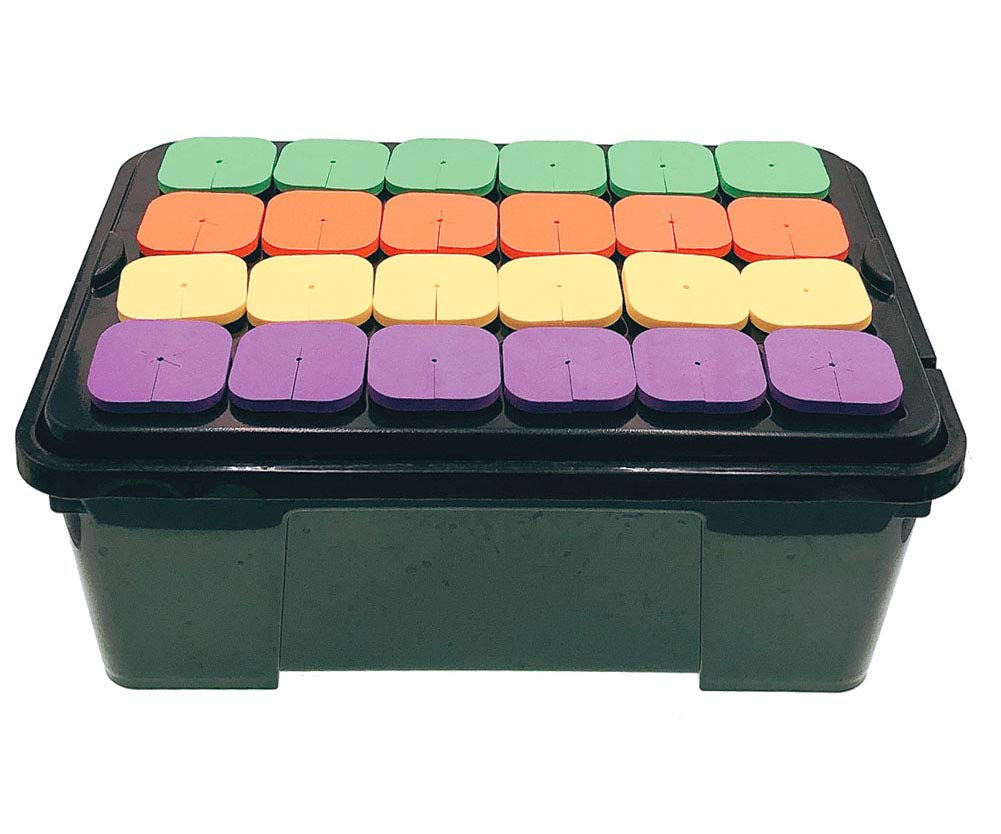 DWC Cloner Rooting Recirculating System 24 Site Cutting Clone and Seeding Root 2 in 1 Deep Water Cloner 24 Site with Clear Humidity Propagation Dome (Black)