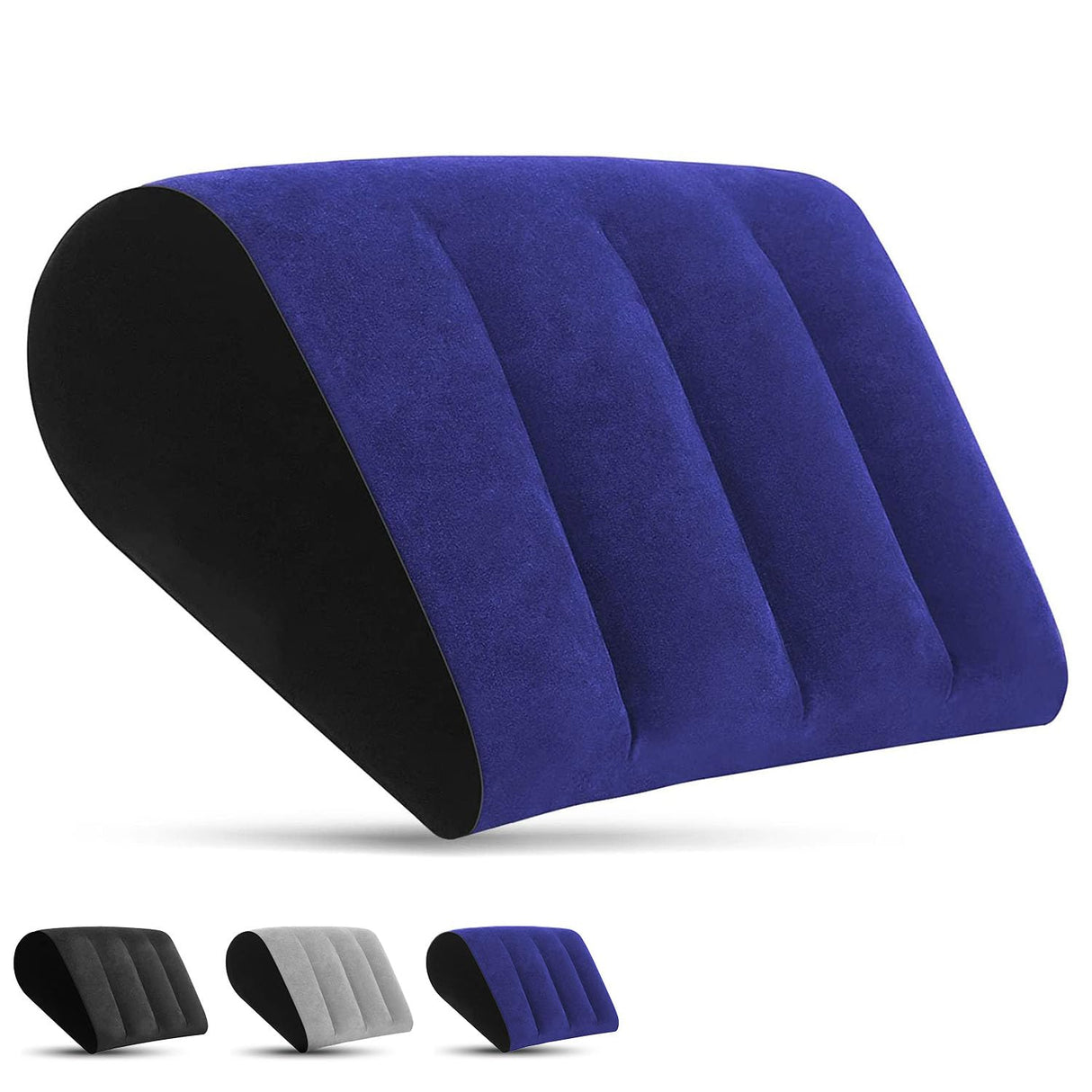 Portable Wedge Pillow Inflatable Cushion - Body Positioners Lightweight Wedge Pillow for Sleeping, Leg Elevation, Use in Bed, Travel, Camping, Fast Inflating Deflation (Blue)