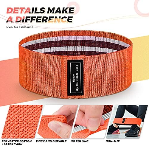 Renoj Resistance Bands, Exercise Workout Bands for Women and Men, 3 Set of Stretch Bands for Booty Legs for Yoga Starter, Pilates Flexbands