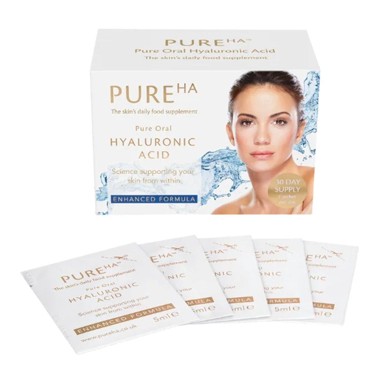 PureHA Liquid Hyaluronic Acid Skincare + Vitamin C – Nourish, Protect, Rejuvenate - Radiant Skin from Within Skincare Supplement + Joint Care 30-Days