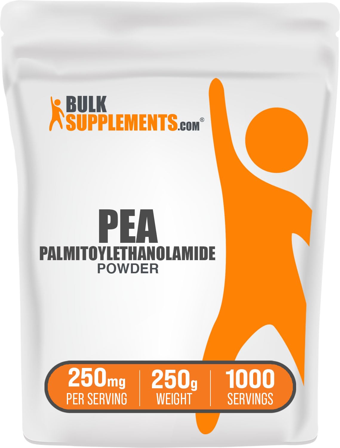 BulkSupplements.com Palmitoylethanolamide Powder - Pea Supplement, Palmitoylethanolamide 250mg - Immmune Support, Gluten Free, 250mg per Serving, 250g (8.8 oz) (Pack of 1)
