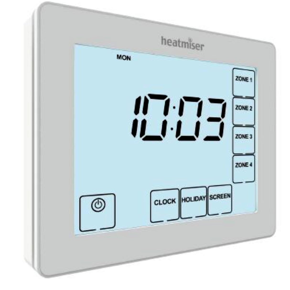 Kudos-Trading - Heatmiser TM4 V2 230v 4 Channel Time Clock 7 Day Timer Programmer Touch Screen Thermostat Works With Heatmisers UH8 Wiring Centre Ideal for Zone Control and Scheduling.