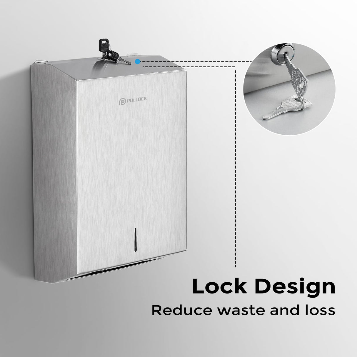 Commercial PaperTowel Holder Dispenser Wall Mount,304 Stainless Steel Bathroom Paper Towel Holder,Toilet Paper Napkin Holder,C Fold Multifold Trifold Paper Towel Dispenser,Hand Towel Dispenser