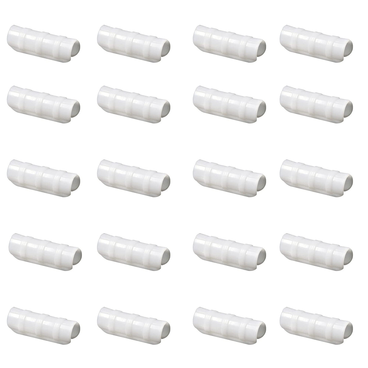 Farm Plastic Supply - Greenhouse Clamp 20 Pack - (3" Long x 3/4" Wide) - White ABS Clamps for Greenhouse, ABS Clips, Greenhouse Clamps for Farming, Gardening, Agriculture