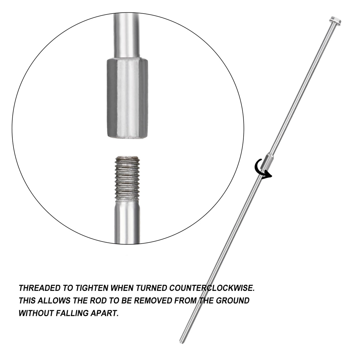6 Pack Ground Earth Anchors with Drive Steel Stool - Easy Hook Anchor with 30" Long x 1/8" Cable, Ideal for Securing Shed, Fence, Green House, Swing Set and More.