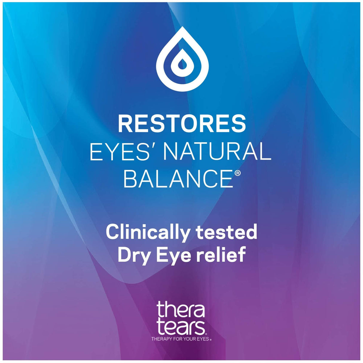 TheraTears Dry Eye Therapy Lubricating Eye Drops for Dry Eyes, 1 Fl Oz Twin Pack, (2 x 30mL Bottles)