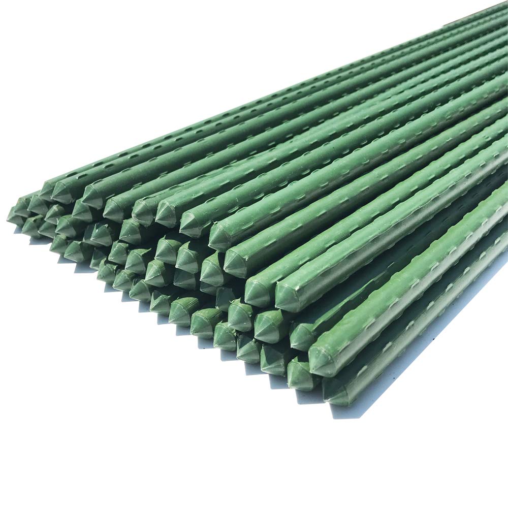 WAENLIR Garden Stakes 48 inch 4ft Sturdy Tomato Stakes, Plant Stakes for Outdoor Plants, Plant Support Sticks for Gardening, Pack of 50