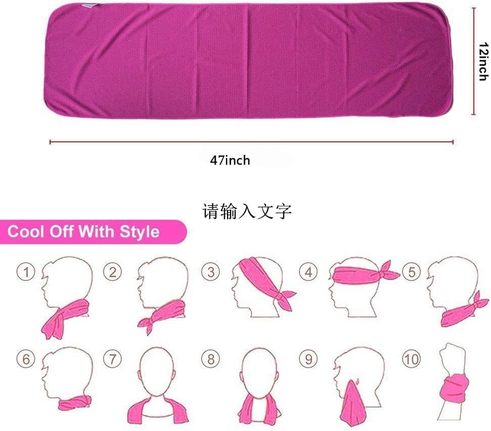 Sukeen [4 Pack Cooling Towel (40"x12"),Ice Towel,Soft Breathable Chilly Towel,Microfiber Towel for Yoga,Sport,Running,Gym,Workout,Camping,Fitness,Workout & More Activities