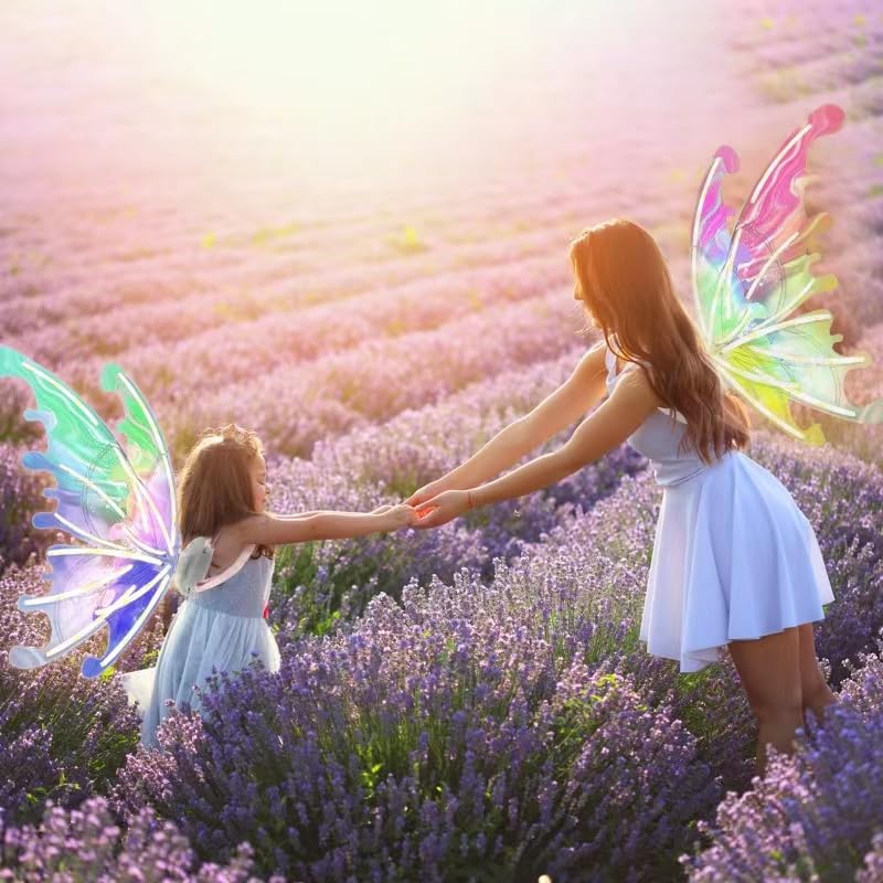 Kardeep Electric Fairy Wings for Girls, Moving Butterfly Wings with LED Lights and Music, light up fairy wings for Dogs for Birthday Halloween Christmas and Party Cosplay Dress Up Attire