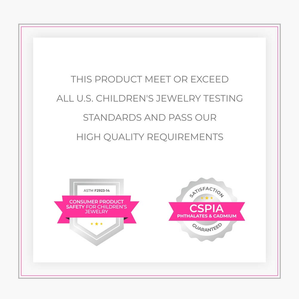 In Season Jewelry CZ Dangle Heart Kids Earrings - 925 Sterling Silver Hypoallergenic Earrings for Girls with Secure Screw Backs - Safe & Comfortable for Toddlers, Kids & Little Girls, Pink