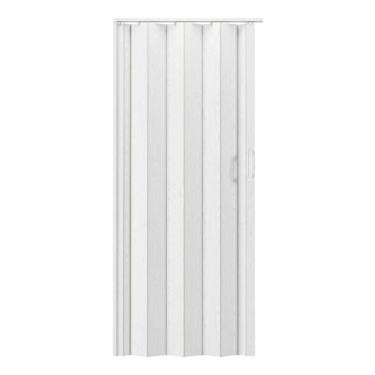 Techni Home Studio Series 32" W x 80" H PVC Foldable Accordion Door, Trimmable, Flexible Single Layer Panels, White Oak