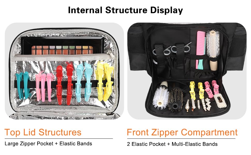 Hairstylist Traveling Bag, Large Capacity Barber Travel Backpack, Hairdresser Bag with Adjustable Dividers, Hair Tools Travel Case, Professional Cosmetology Bags for Supplies, Hair Stylist Must Haves