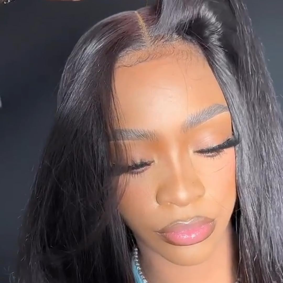 BEEOS 2x6 Skinlike Real HD Lace Closure, Straight Human Hair Pre-Plucked Single Knots 0.10mm Ultra-thin Invisible HD Lace 20 Inch