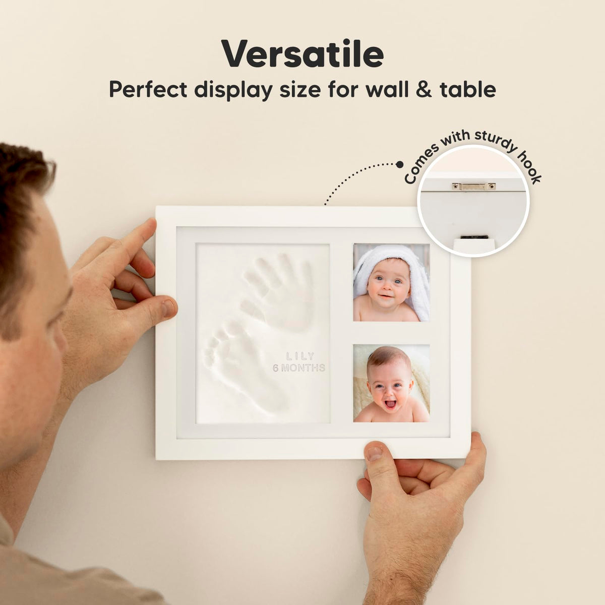 Baby Hand and Footprint Kit Quick Dry Clay Baby Footprints (Alpine White)