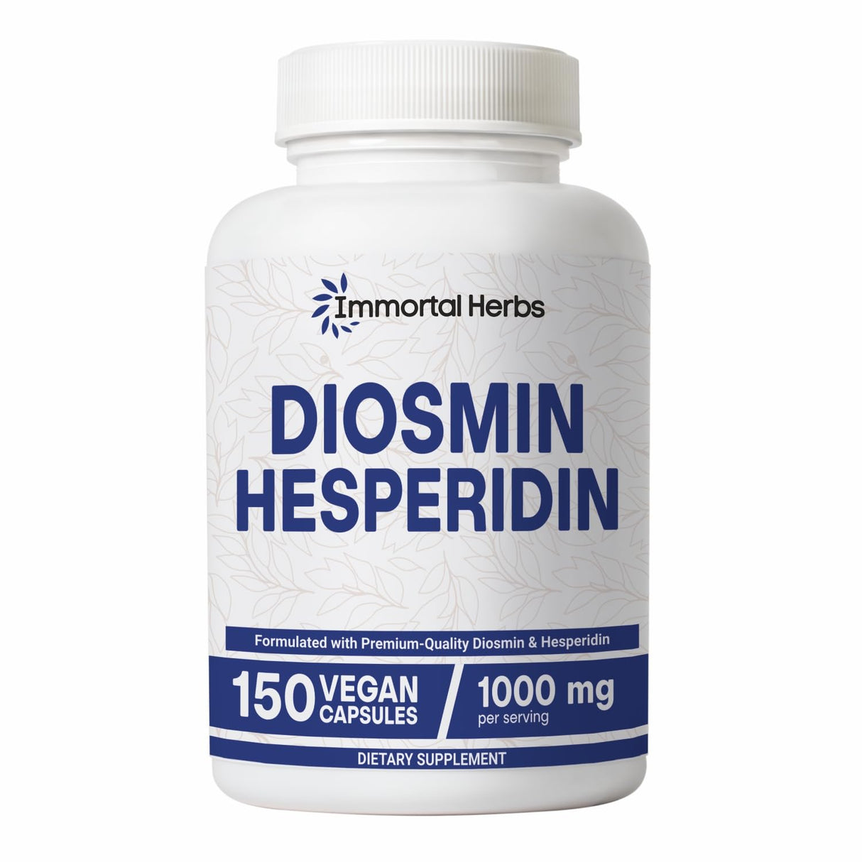 Immortal Herbs Diosmin Hesperidin 1000mg Complex, 150 Capsules, Citrus Bioflavonoids Rich Fruit Extract, 100% Vegetarian, Non-GMO & Gluten Free Diosmin Supplement with Max Strength
