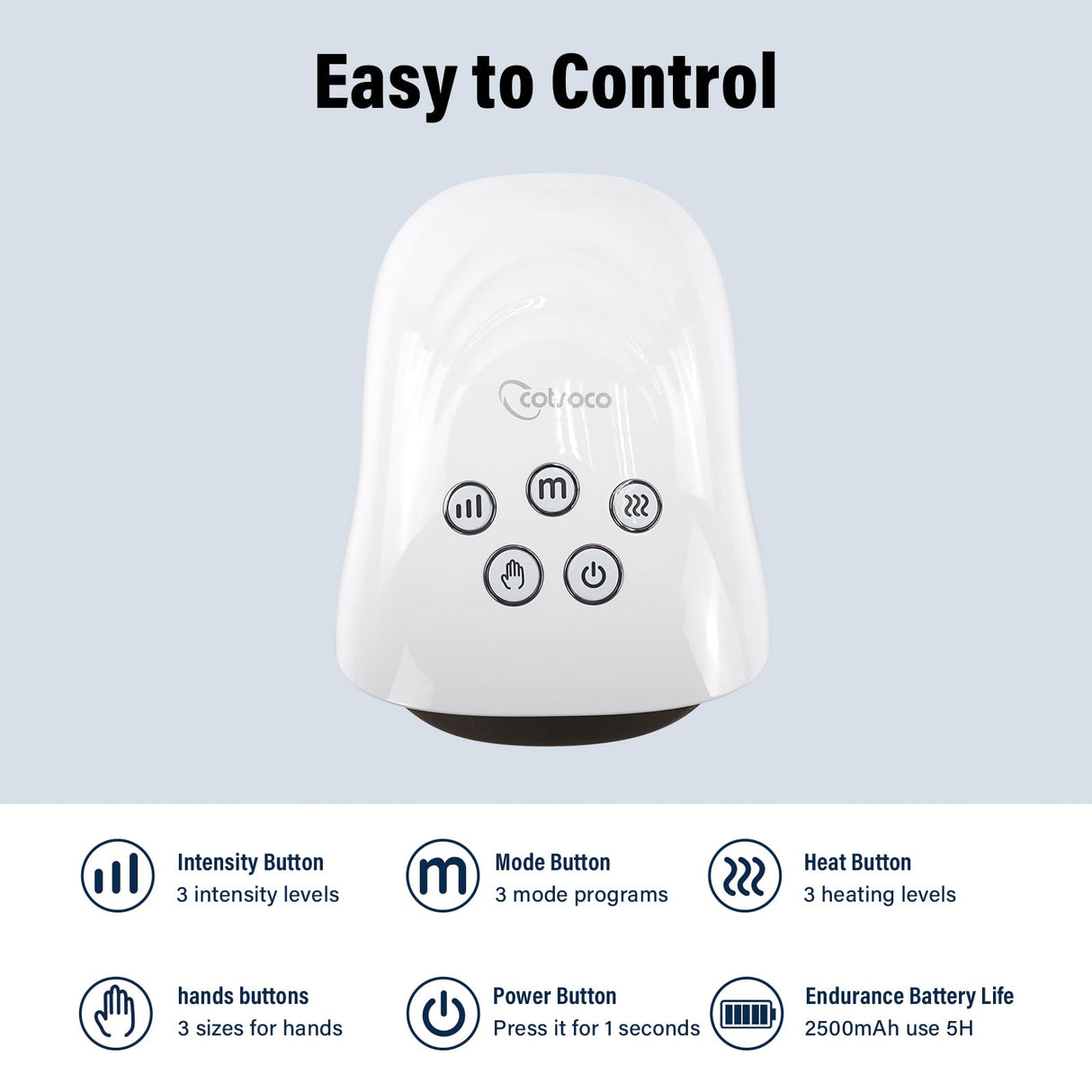 cotsoco Hand Massager with Heat and Compression for Arthritis and Carpal Tunnel, Birthday Gifts for Women Mom Men,White, Gift for Birthday