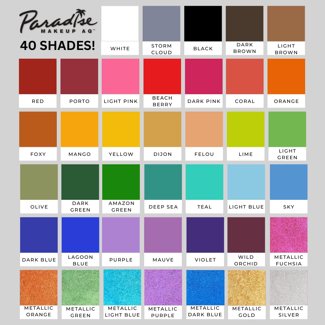 Mehron Makeup Paradise AQ - LIGHT BLUE, Water-Activated Face & Body Paint