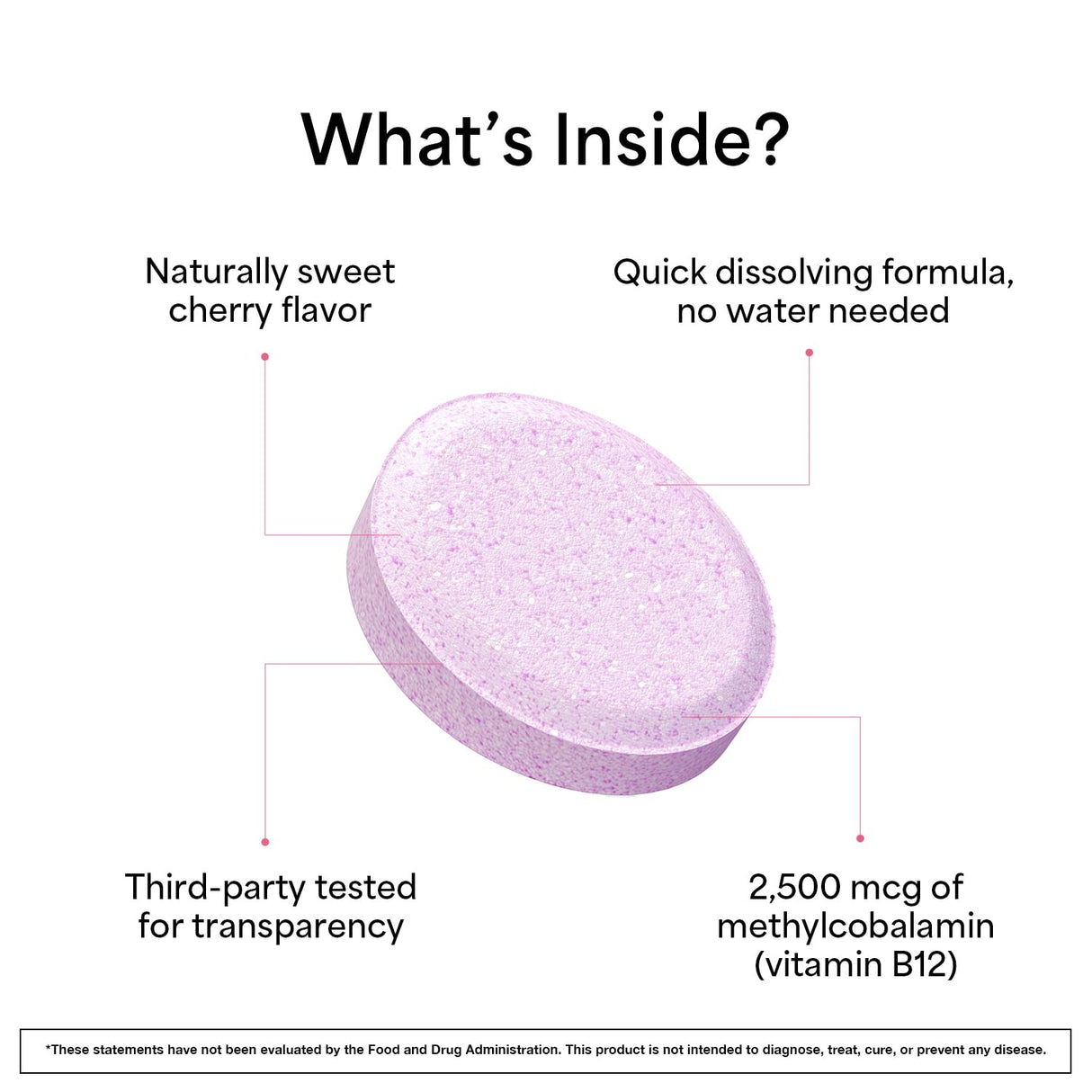EZ Melts B12 Sublingual Vitamin 2,500 mcg, Methylcobalamin, Sugar-Free, 3-Month Supply