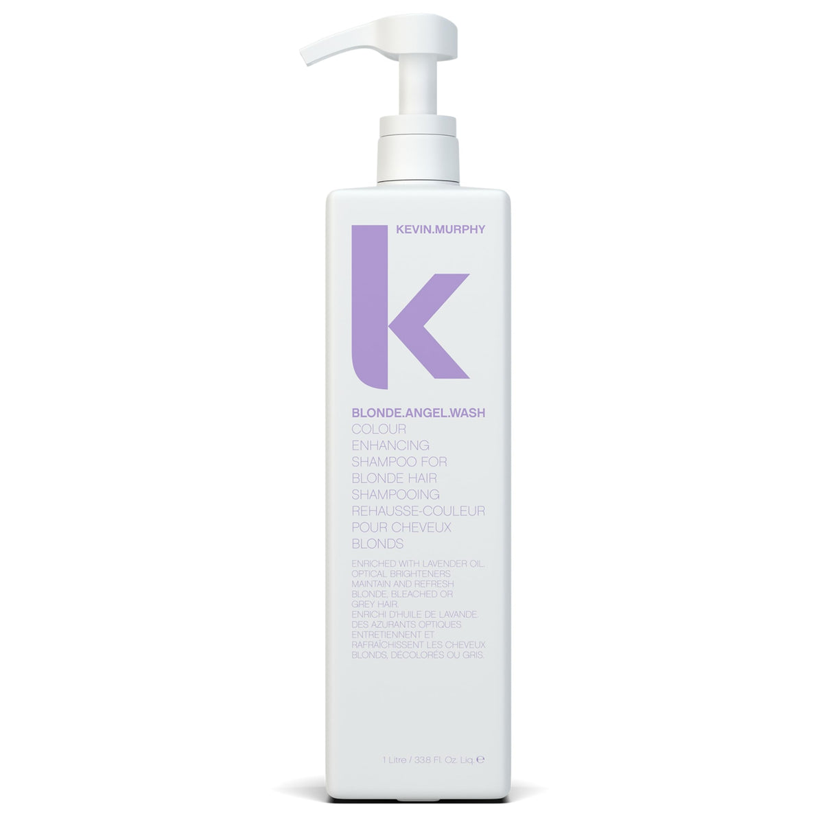 KEVIN.MURPHY BLONDE.ANGEL.WASH - Blonde Shampoo - Purple Shampoo for Blonde & Grey Hair - Colour Enhancement Hair Care - Colour Safe - Paraben & Sulphate Free - 1000 mL / 33.8 fl oz