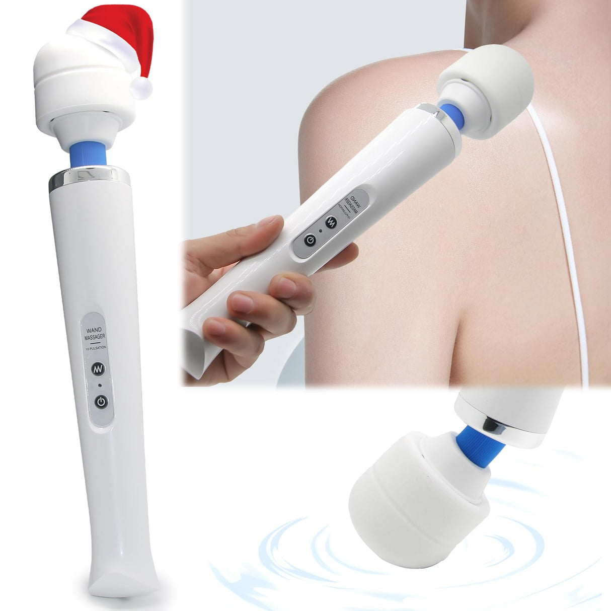 Babalake Cordless Hand Held Massager for Sore Muscles - Rechargeable Deep Tissue Percussion Wand, Neck Back & Shoulder Pain Relief, 10 Modes 5 Speeds, Portable & Wireless Electric Muscle Massagers