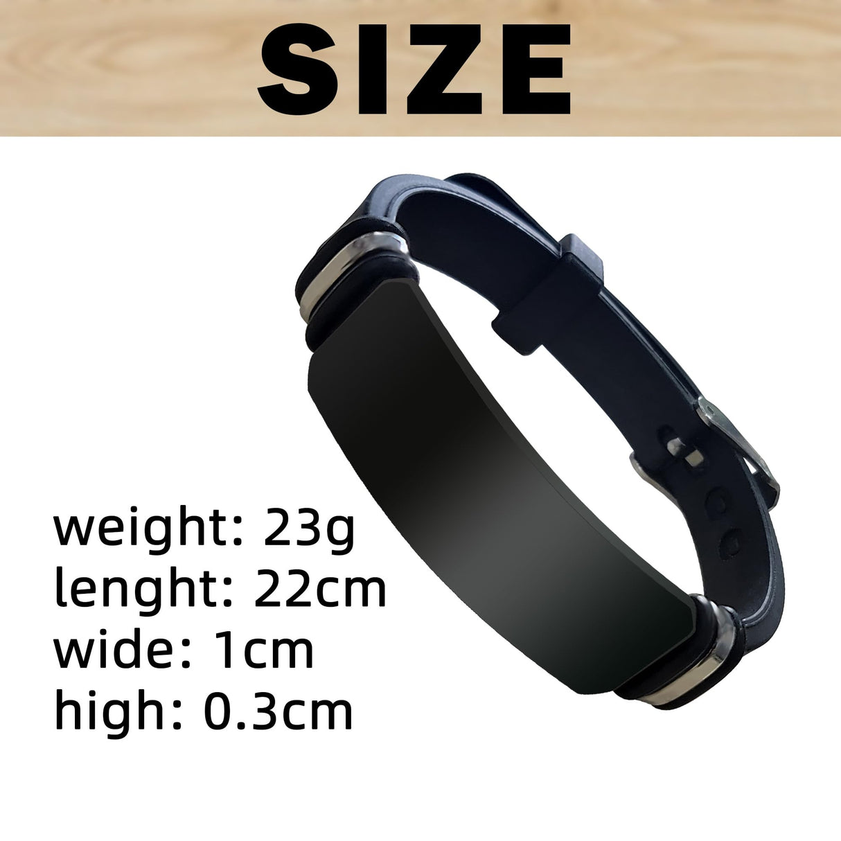 UDonCoo Custom Photo Bracelet with Name – Personalized Silicone Bracelet for Family, Friends, Memorial or Birthday Gift (Black)