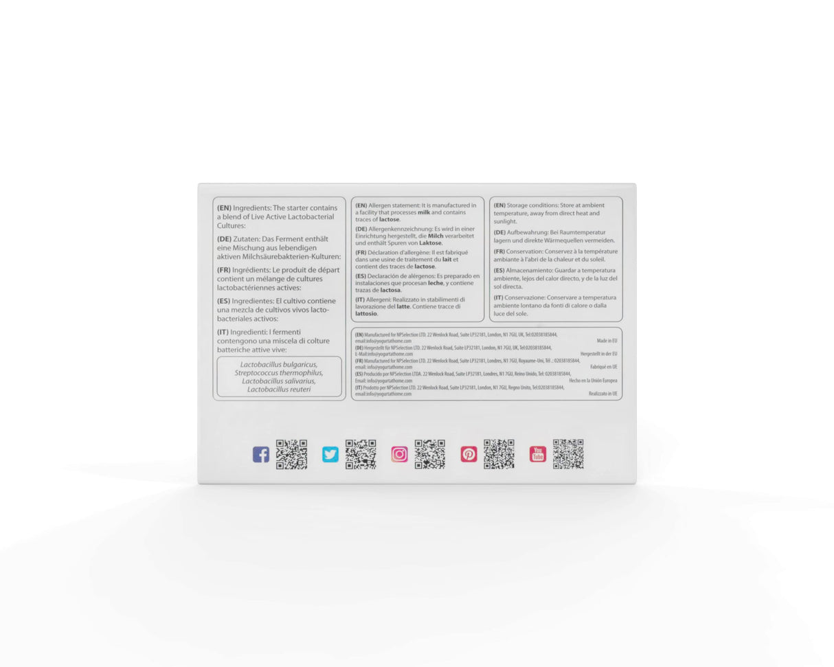 NPSelection Starter Cultures for L.Salivarius and L. Reuteri Homemade Yogurt (Pack of 3 sachets)