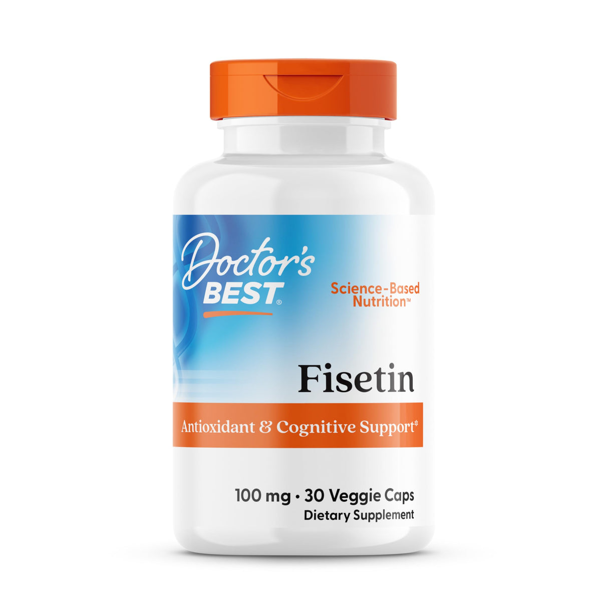 Doctor's Best Fisetin with Novusetin, Non-GMO, Vegan, Gluten & Soy Free, 100 mg, 30 Count