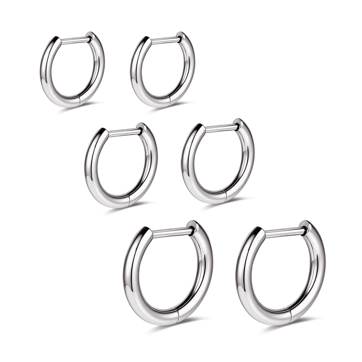 AOEDEJ G23 Titanium Hoop Earrings 18G Small Huggie Hoop Earrings