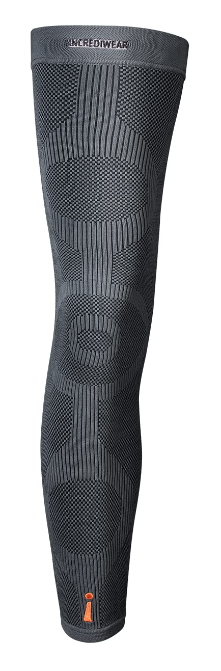 Incrediwear Leg Sleeve – Full Length Long Leg Sleeve for Leg Pain Relief & Muscle Recovery, Helps Reduce Swelling & Inflammation, Promotes Circulation, Leg Sleeves for Men & Women (Charcoal, Small)