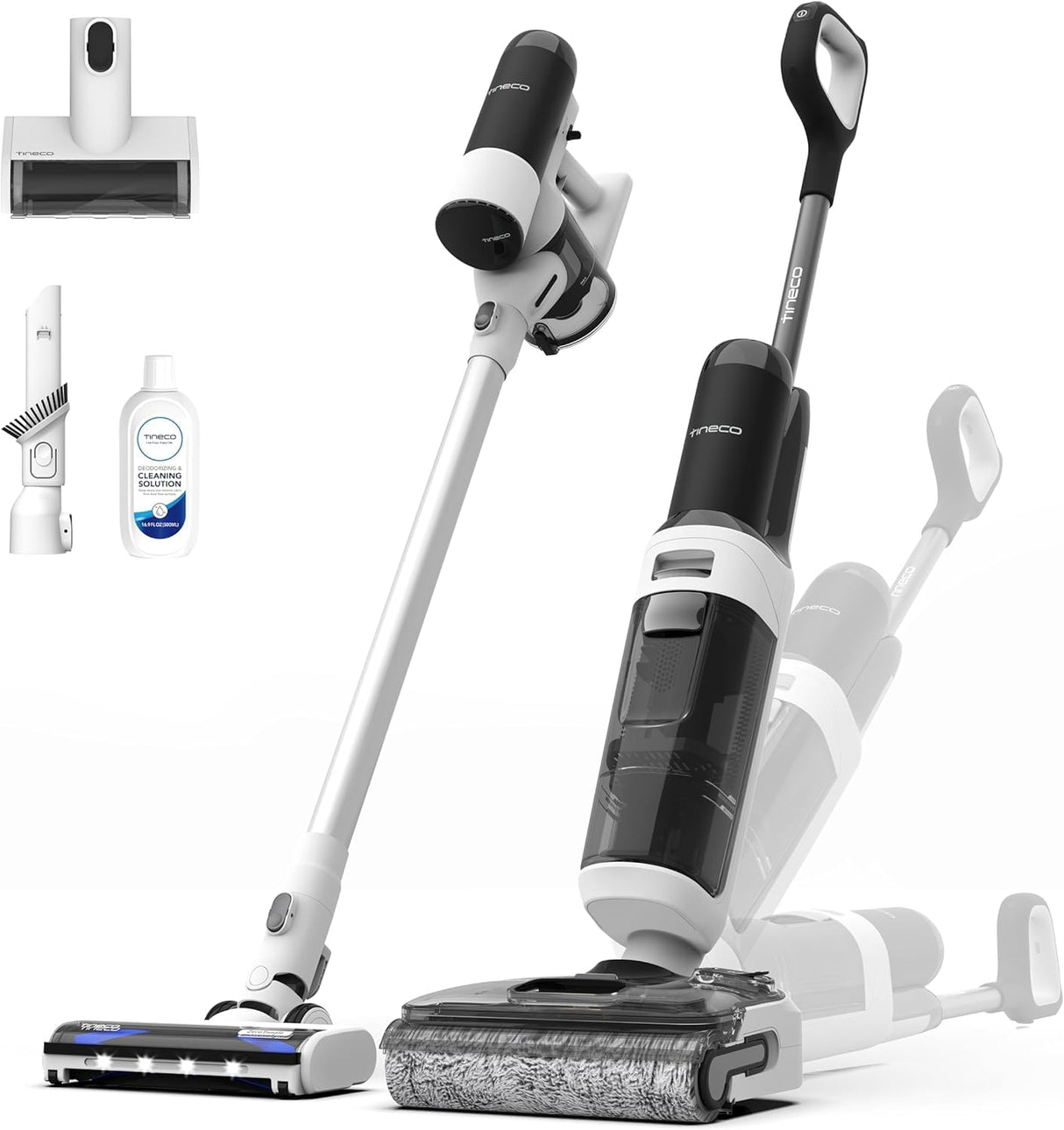 Tineco Floor ONE Switch S6 Stretch Wet Dry Vacuum Cleaner, Multi-Function, 180° Lay-Flat, Anti-Tangle Design, Self-Cleaning, 65Min Runtime, Dual-Edge Cleaning, Whole-House Cleaning Floor Cleaner