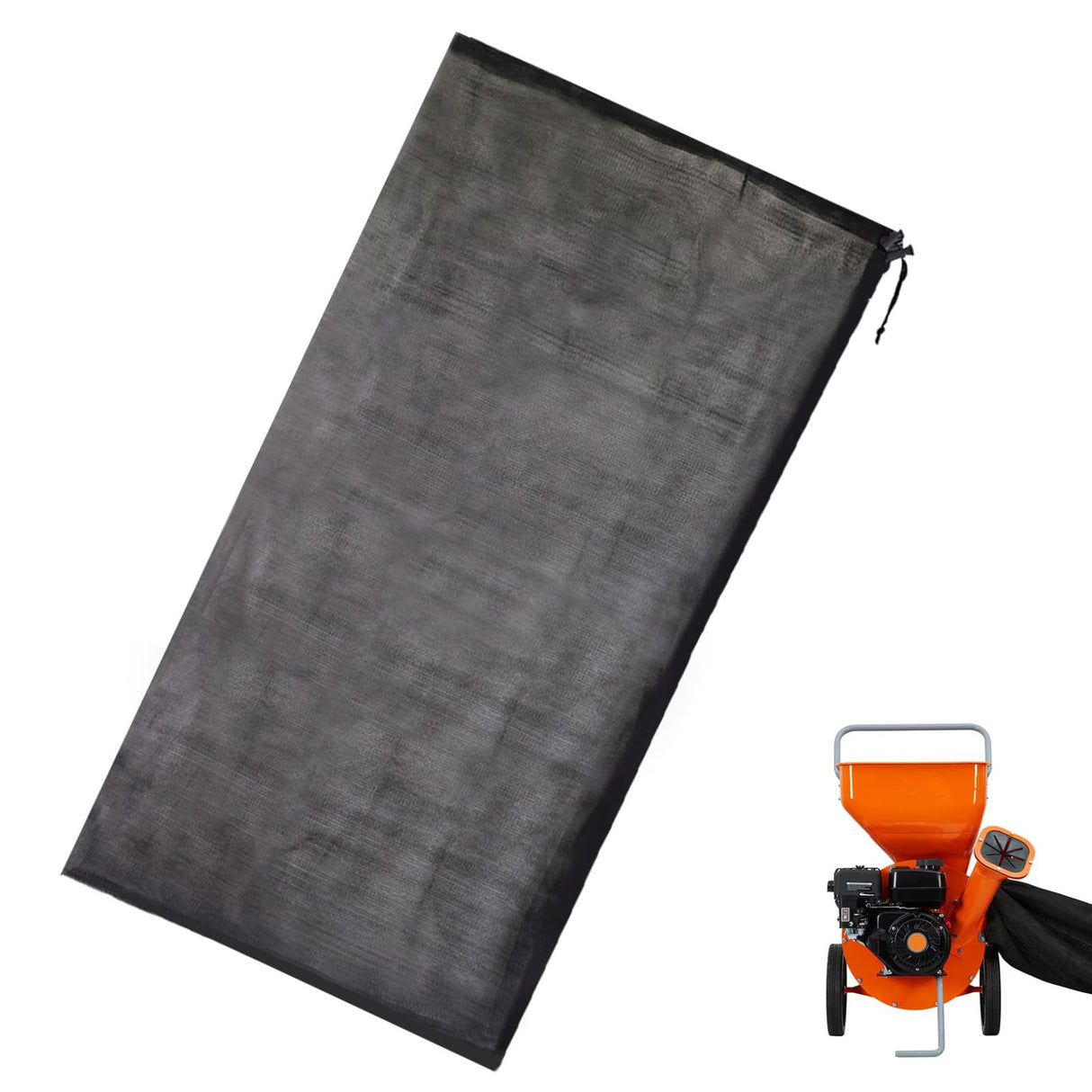 24" x 48" Wood Chipper Collection Bag for Troy Bilt - Universal Shredder Mulcher Replacement Bag with Heavy-Duty Mesh for Wood Chips, Leaves and Yard Waste