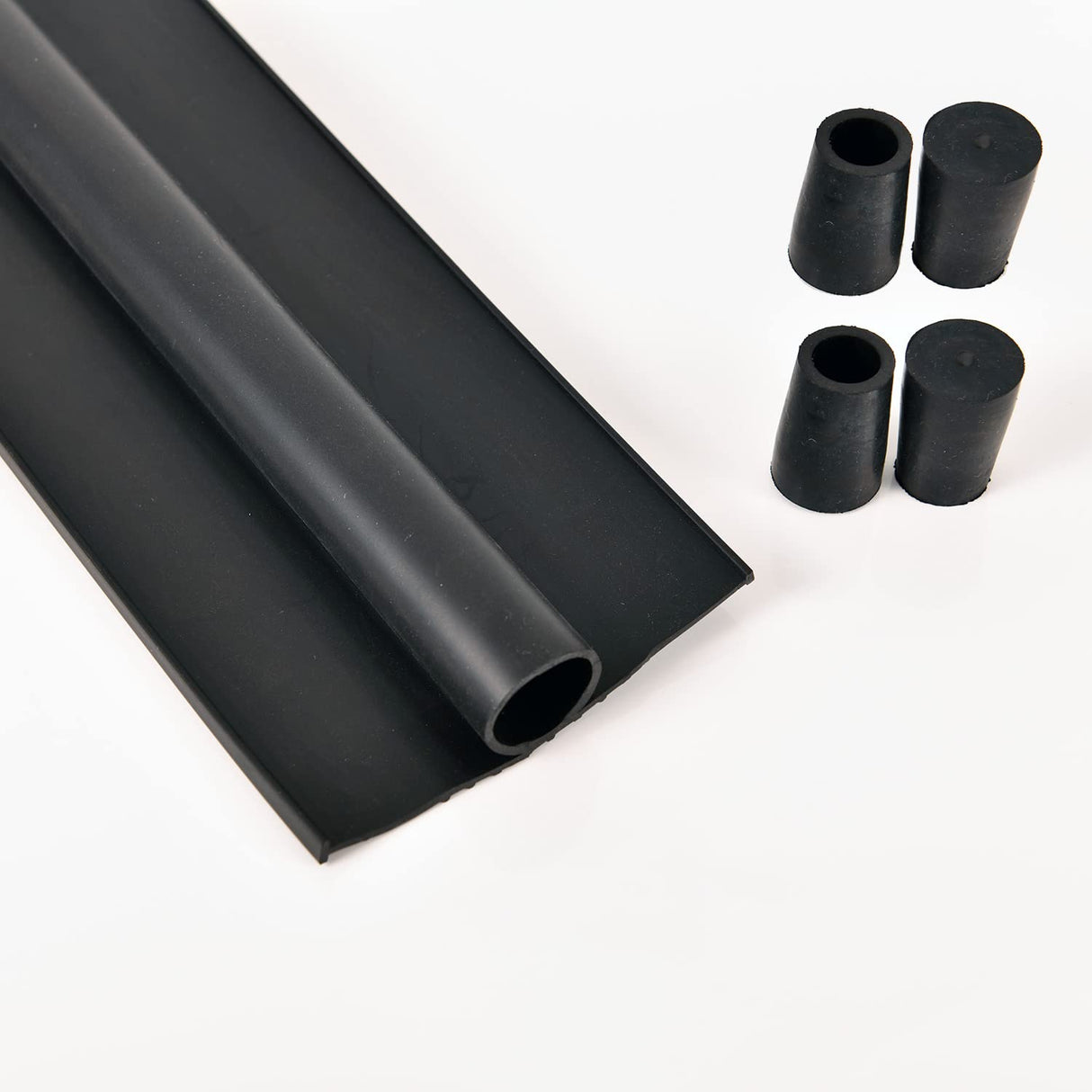 BOWSEN Garage Door Bottom Seals Weatherproof Weather Stripping Threshold Buffering Sealing High Performance EPDM Rubber Resistance Gasket Black 1/4 Inch T-End, 16FT Long