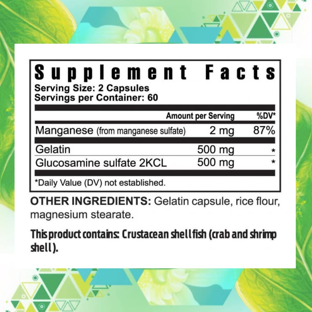 Youngevity Ultimate Gluco-Gel -for Joints, Tendons, Bones & Cartilage | Contains Glucosamine, Gelatin & Manganese | 120 Capsules | 1 Bottle