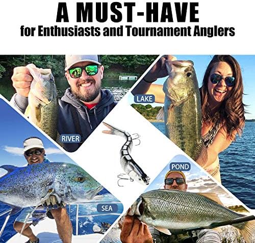TRUSCEND Swimmax for Freshwater and Saltwater, Lifelike Fishing Lures for Bass Trout Crappie Walleye Pike Bluegill Salmon, Swimbait for Bass Fishing, Amazing Fishing Gear Gifts for Family Fishing