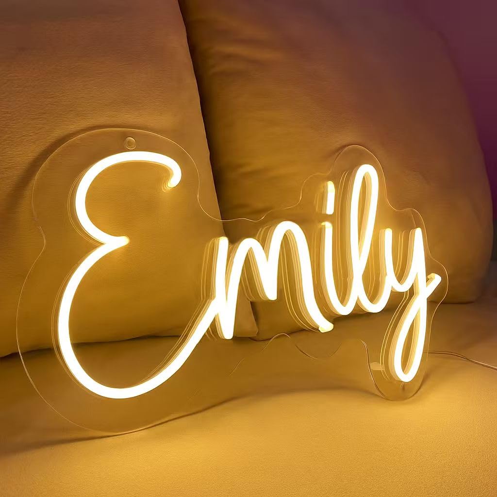 BCCPNL Custom Neon Sign for Room Decoration and Wedding Day;Neon Sign Customizable for Name, Wedding,birthday,party,bar,Christmas Gifts. Gift for my girlfriend