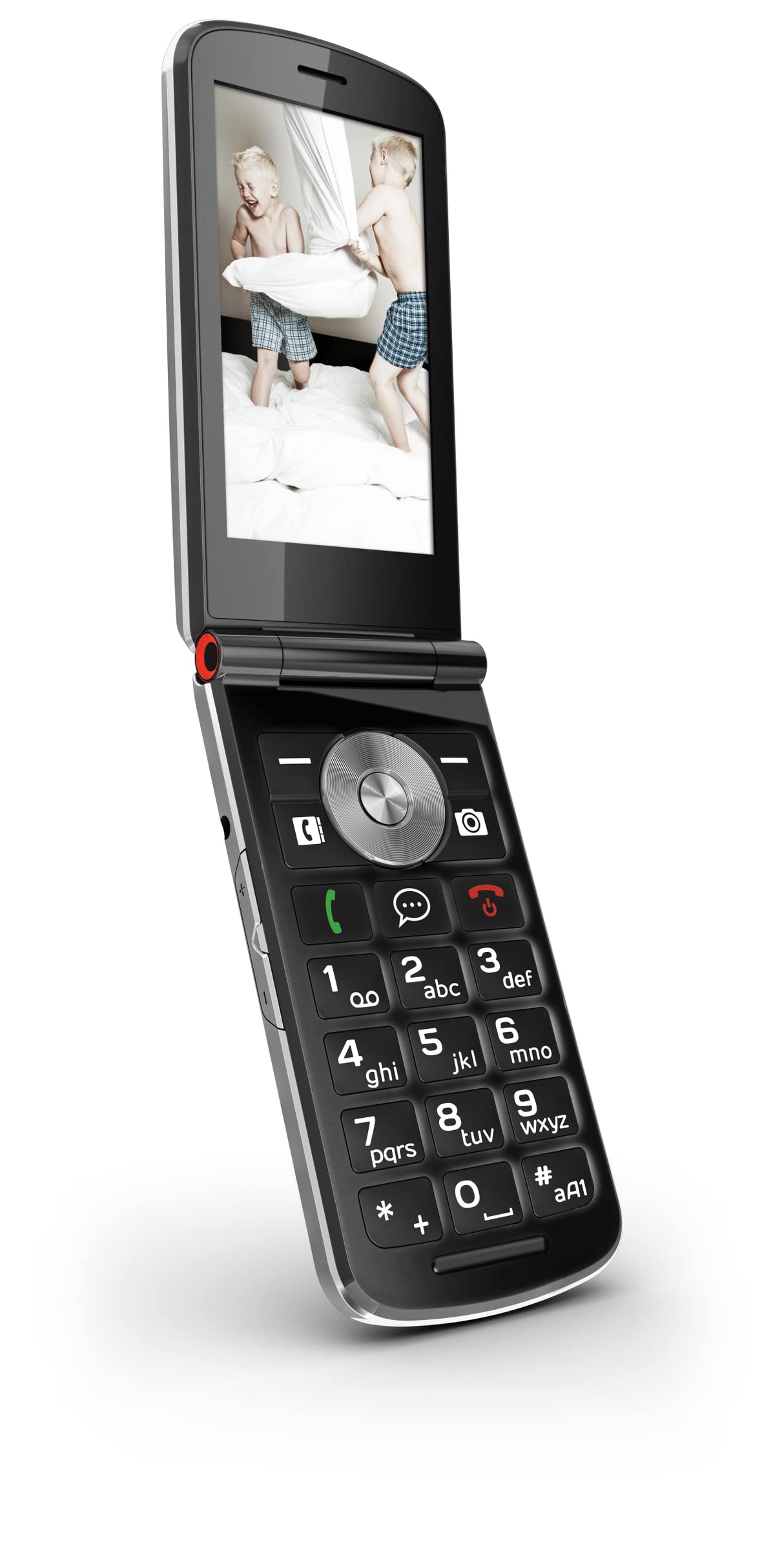 Emporia TOUCHsmart.2 - the ultimate Feature phone with WhatsApp, 4G Clamshell Phone with Touchscreen and keypad - Black/Silver (Official UK and IE Version)