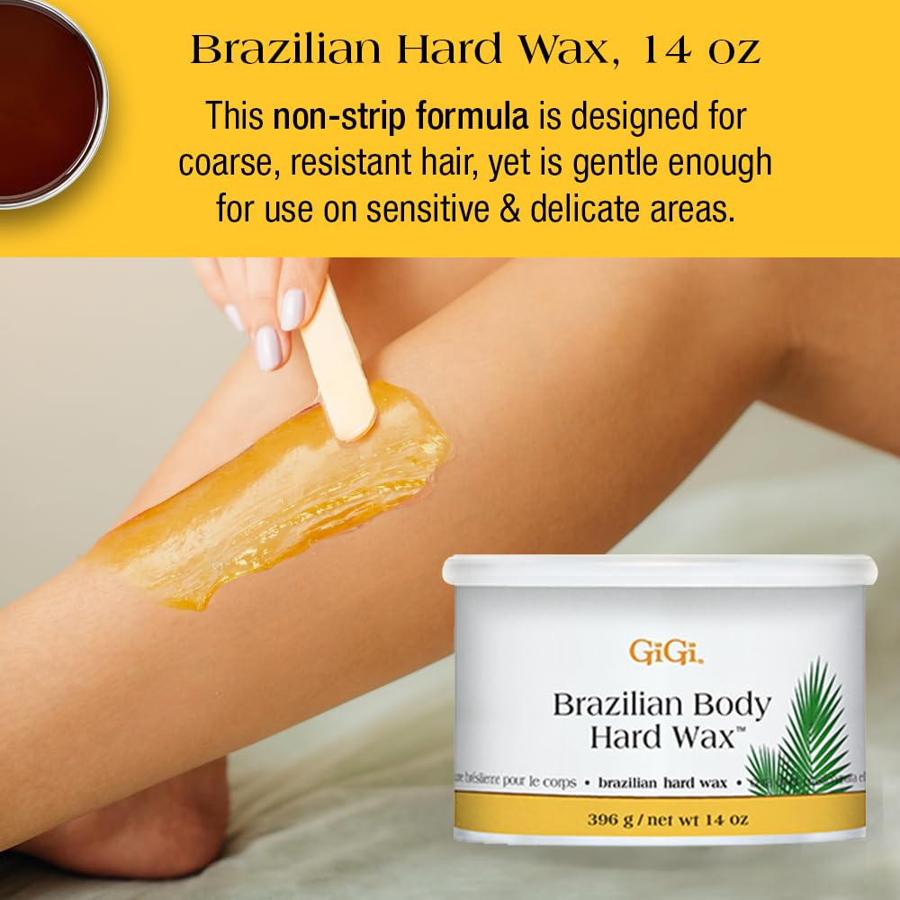 Gigi Brazilian Waxing Kit for Women - Hair Removal Wax Kit with Wax Warmer, Hard Wax, Pre & Post Wax Care, & Applicator Sticks - Ideal for Bikini & Intimate Areas