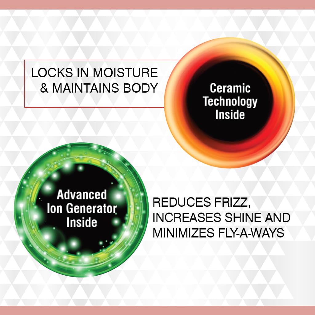 CHI Volumizer 4-in-1 Blowout Brush, Hair Dryer for Smooth, Silky & Shiny Hair, Four Interchangeable Attachments for Versatile Styling, Rose Gold