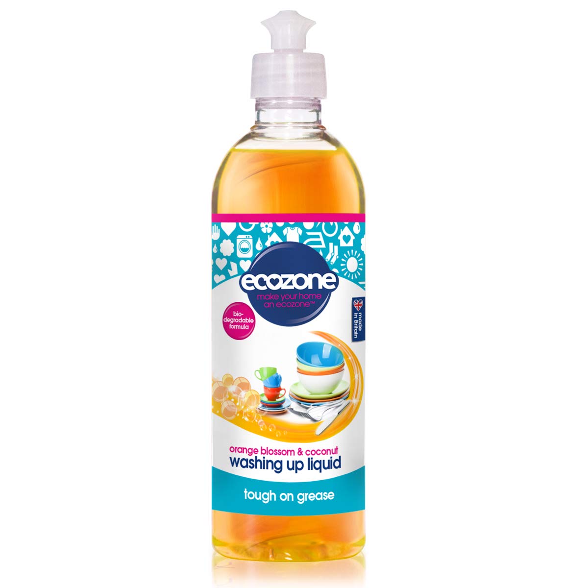 Ecozone Orange Blossom & Coconut Washing Up Liquid - 500ml - 2 Pack